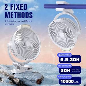 Ventilateur portable USB rechargeable à suspendre au cou, 4 vitesses, mains libres, 4000 mAh, Type-C, pour sports de plein <span class=keywords><strong>air</strong></span> et travaux de construction - Product Image 4