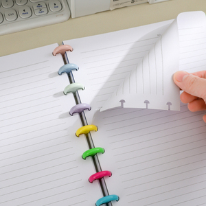 <span class=keywords><strong>Pages</strong></span> intérieures personnalisables les plus vendues-80 <span class=keywords><strong>pages</strong></span> A6 Cahier à feuilles mobiles à boucle en forme de champignon coloré pour une utilisation quotidienne. - Product Image 5