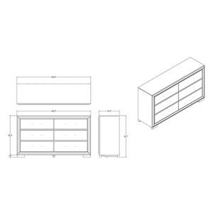 Cómoda Moderna y Duradera de Madera de Roble en Gris y Negro para Dormitorio y Sala de Estar - Product Image 4