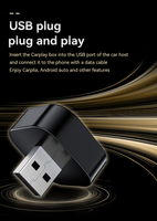 30% de Descuento en Mini CarPlay Negro, Android Auto Inalámbrico, CarPlay Universal 2 en 1, Puerto USB, CarPlay Android Auto