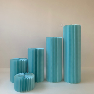 Support <span class=keywords><strong>de</strong></span> <span class=keywords><strong>colonne</strong></span> pliable écologique en or luxueux - Support cylindrique - Affichage artistique <span class=keywords><strong>de</strong></span> <span class=keywords><strong>colonne</strong></span> pour musée et galerie - Product Image 3