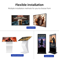 Système Android Kiosque interactif pour tablette à écran tactile avec affichage horizontal Support de sol pour ascenseur de magasin de détail