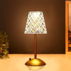 Pha Lê sạc không dây LED bảng đèn nhà hàng pin không dây Châu Âu Bắc Âu bàn ánh sáng cảm ứng điều khiển trang trí nội thất - Product Image 1