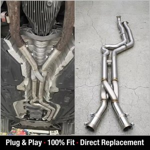 Tuyau d'échappement intermédiaire à longueur égale BOSKA SS304 en forme de Z pour BMW M3/M4 G80/G82 M2 G87 S58 3.0T 2021-2024, tuyau d'échappement haute performance - Product Image 1