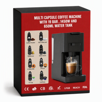 Machine à café multi-capsules 19 bars, expresso Lungo, compatible avec les dosettes de café NES DG K Cup