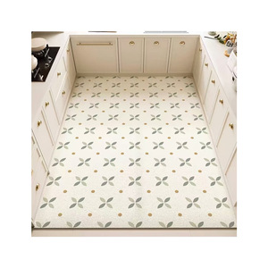 Tapete de Cocina de PVC Rectangular con Diseño Floral, Impermeable, Lavable y Duradero para Interiores - Product Image 5