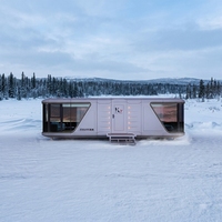 Fullking K7 Maison Conteneur Moderne Type Capsule Spatiale, Unité Préfabriquée Mobile Personnalisée Prête pour Climat Froid, Idéale pour Complexes Hôteliers, Garantie 1 An sur Site