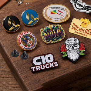 Épingles personnalisées en gros sans minimum de commande, logo 3D, cadeau souvenir, broche, épinglette en alliage de zinc, émail souple ou dur, badge pour veste, sac à dos, chapeau - Product Image 2