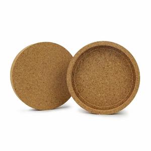 Sous-verres écologiques en liège vierges de 5 pouces, ronds, imprimables, avec rebord, vente en gros à prix abordable - Product Image 2