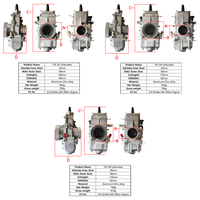Karburator Motor TM 24 28 30 32 34 38mm Mikuni Flat Slide untuk Yamaha Honda Kawasaki Mesin Motor 2/4-Tak