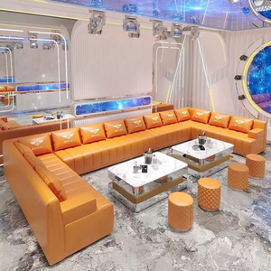 Conjunto de Mesa, Sillas, Sofá y Cabina de Comedor Personalizables para Clubes Comerciales, Bares y KTV, Modernos, Cómodos, de Madera Sólida y Alta Densidad, Duraderos - Product Image 5