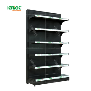 Kệ siêu thị tầng thường vụ Kệ thực phẩm Kệ hiển thị đứng với ánh sáng LED cửa hàng tạp hóa Rack hiển thị - Product Image 4