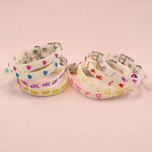 Pet Silicone Glow In Dark <b>Collar</b> For Cats And <b>Dogs</b> Small Medium <b>Large</b> Size Modern Style All Seasons Use - Product Image 1