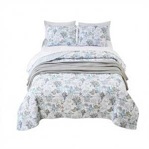 Set Copripiumino Reversibile King Vintage Eco-Friendly in Cotone con Federe, Leggero per Tutte le Stagioni, Decorazione Casa (Beach Bliss Grey) - Product Image 3