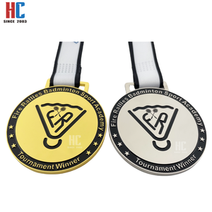 Médaille de compétition de badminton en alliage de zinc personnalisée avec ruban, fabriquée en usine depuis 20 ans - Product Image 5