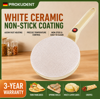 Crêpière Électrique Compacte Portable à Commande Monobouton, Sans Huile, pour une Cuisson Rapide des Crêpes et Pancakes, Idéale pour les Petits-Déjeuners du Week-end