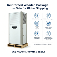 Climatiseur industriel refroidi par eau 10HP 20KW à haut rendement énergétique (EER 4.44) avec compresseur scroll R410A, 380V triphasé, pour usine
