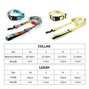 Ensemble collier et laisse pour chien avec logo personnalisé, réglable et bon marché vente en gros - Product Image 3