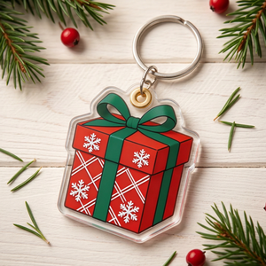Porte-clés de Noël en acrylique personnalisés BOCE 2027, décoration créative pour les fêtes - Product Image 4