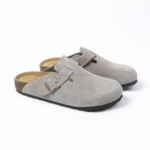 Sabots en bois Birkenstocks, <span class=keywords><strong>mules</strong></span> d'intérieur, sandales <span class=keywords><strong>orthopédiques</strong></span> à bout fermé pour femmes, cuir, liège, cuir véritable, léger - Product Image 6