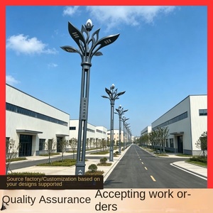 Poste de Alumbrado Público de Estilo Antiguo, Recubierto de Polvo, Duradero, de 3m-6m, Fundido a Presión, Diseño Ornamental de Múltiples Brazos, Impermeable, Cuadrado, con 10 Años de Garantía - Product Image 2