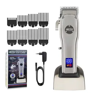 Tondeuse hiar Kezu Tondeuse électrique sans fil pour hommes Ensemble de tondeuses à cheveux rechargeables pour barbier professionnel