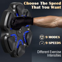 Queenknow Home Gym Machine de boxe musicale murale rechargeable à 6 cibles, vitesse réglable, Qn-BT03 1500mAh pour usage familial quotidien