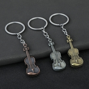 Porte-clés Violon Vintage en Gros, Mini Instrument de Musique en Métal, Pendentif Classique, Cadeau pour les Amateurs de Musique - Product Image 4