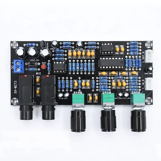 PT2399 Digital Microphone Amplifier Board NE5532 Tone Board Reverberation Karaoke OK Reverb Amplifier XH-M273 pt2399 module