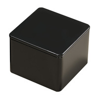 Boîte en fer 85*85mm en forme de cube, 100ml 200ml, personnalisable, couleur unie, pour thé, cadeaux de mariage, bonbons, café en grains, biscuits