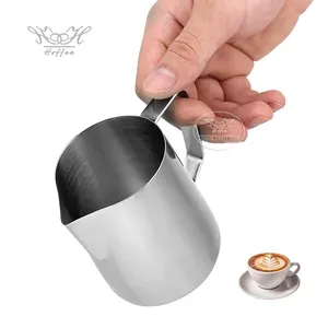 不锈钢牛奶罐拿铁艺术起泡壶浓缩咖啡蒸泡罐起泡杯牛奶锅煮咖啡罐