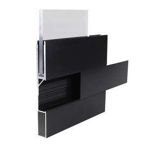 ราวบันได<span class=keywords><strong>กระจก</strong></span>ไร้กรอบ & มือจับอลูมิเนียมอัลลอยด์รูปตัวยูพร้อมรางไฟ LED ติดด้านข้างกันสนิม/กันน้ำ - Product Image 4