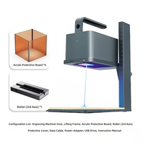 Mini Máquina de Marcado Láser de Fibra CNC Portátil para el Hogar, para Papel/Bambú/Madera, Control Automático, Compatible con IA/LAS, Funciones DIY