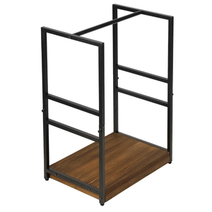 Porta Legna Moderno 2027 in <span class=keywords><strong>Metallo</strong></span> Resistente con Base in Legno, Robusto Supporto per Legna <span class=keywords><strong>da</strong></span> Ardere - Product Image 3
