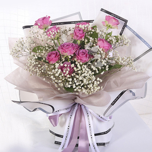 Bán Buôn Hot Bán Bảng Chữ Cái In Hoa Giấy Gói Không Thấm Nước <span class=keywords><strong>Matte</strong></span> Hàn Quốc Phiên Bản Bó Hoa Giấy Gói - Product Image 4