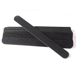 Crtszts — limes à ongles noires, 10 pièces, jetables, pour manucure, professionnel, droit, noir, Promotion, étiquette en bois - Product Image 1