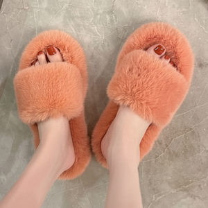 Pelliccia donna moda invernale per pantofole con una fila 6 colori disponibili - Product Image 1