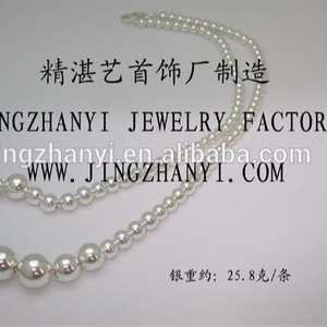 Jingzhanyi collana <span class=keywords><strong>925</strong></span> in <span class=keywords><strong>argento</strong></span> Sterling della fabbrica di gioielli con perline <span class=keywords><strong>rosario</strong></span> con placcatura in oro per occasioni di matrimonio - Product Image 1