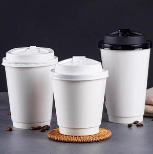 แก้วกระดาษกาแฟและขนมแบบใช้แล้วทิ้งเคลือบ PE สองชั้น ทนทานสำหรับเครื่องดื่มร้อน เอสเพรสโซ ลาเต้-รุ่น 0343 - Product Image 4