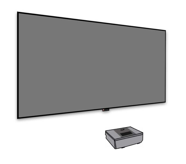 Telon MS 90 Inch 4K ALR UST Short Throw Portable Dark Grey PET Crystal Projector Screen