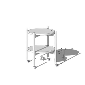 Cherry Wood <b>Round</b> Coffee <b>Table</b> With Wheels Double Layer Storage Portable <b>Side</b> <b>Table</b> For Living Room Bedroom - Product Image 4