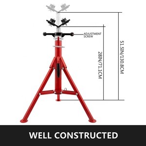 Portable Steel Tripod <strong>Stands</strong> 12 Inch Durable <strong>Pipe</strong> Support <strong>Jack</strong> Adjustable Height V Head <strong>Pipe</strong> <strong>Stand</strong> for Welding - Product Image 2