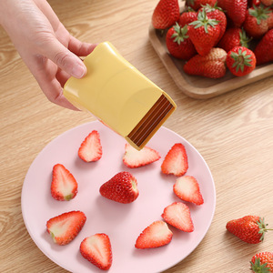 Fruit Platter Slicer Stainless Steel Quick Cut Uniform Slices For Strawberries Bananas Kitchen Tool - Product Image 2