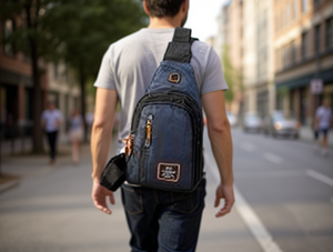 Borsa da petto da uomo Oxford con chiusura a cerniera per tutte le stagioni AM120301 - Product Image 2