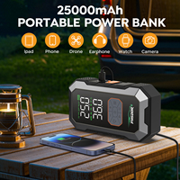 Démarreur de batterie professionnel 4-en-1 pour voiture et camion avec pompe à air, chargeur portable, anti-étincelles et éclairage LED