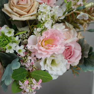 Flores y plantas decorativas OEM, centros de mesa para eventos de boda, Bola de flores de seda artificial, suministros de decoración para bodas - Product Image 3