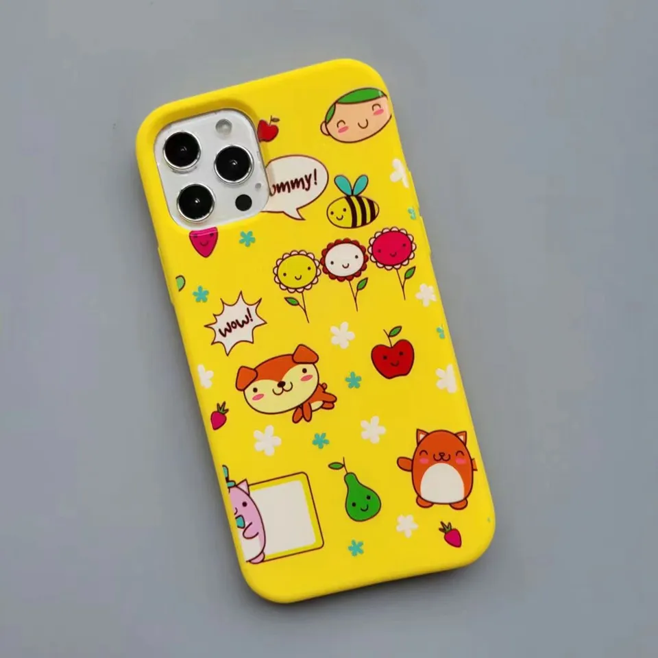 Capa de celular macia tpu de desenho, mais recente design colorido capa traseira para iphone 13 pro max pintura