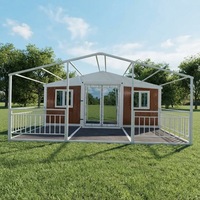 Schnelle Installation Modulares Vorgefertigtes 20-Fuß-Tiny-Haus Erweiterbarer Container Tragbares Haus mit Dach und Balkon