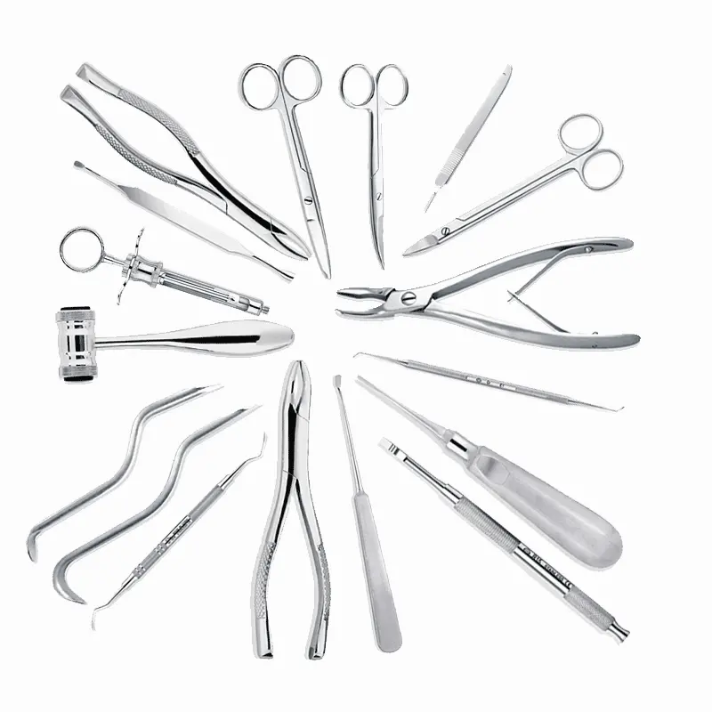 Most popular CE mark 18 Pieces surgical instruments kits used dental clinic dental instruments