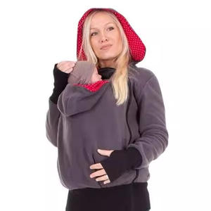 Bolso de bebé desmontable tres en uno, chaqueta con capucha multifuncional para mamá, <span class=keywords><strong>abrigo</strong></span> informal estampado forrado para <span class=keywords><strong>mujer</strong></span> - Product Image 5